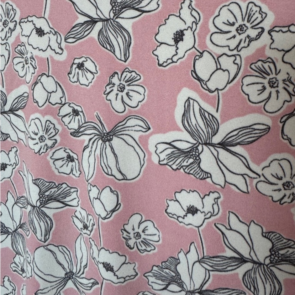 Kathy Ireland Nightgown (L) Soft Stretch Sleep Gown Short Sleeve Pink Floral